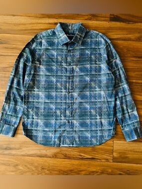 Robert Graham Modern Americana Men’s Geometric Long Sleeve Size 2XL